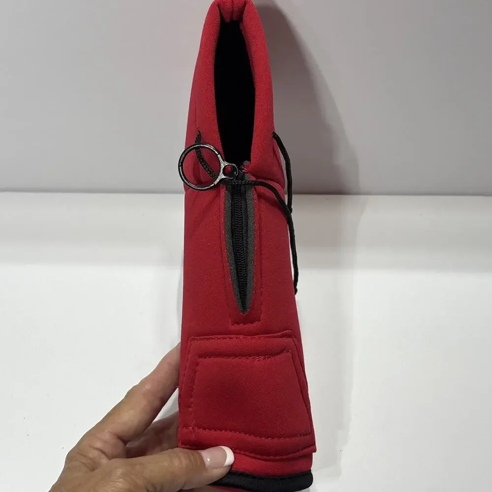 Vintage Coca-Cola Zippered Red Hoodie Bottle Drink Cooler Koozie Soda Promo